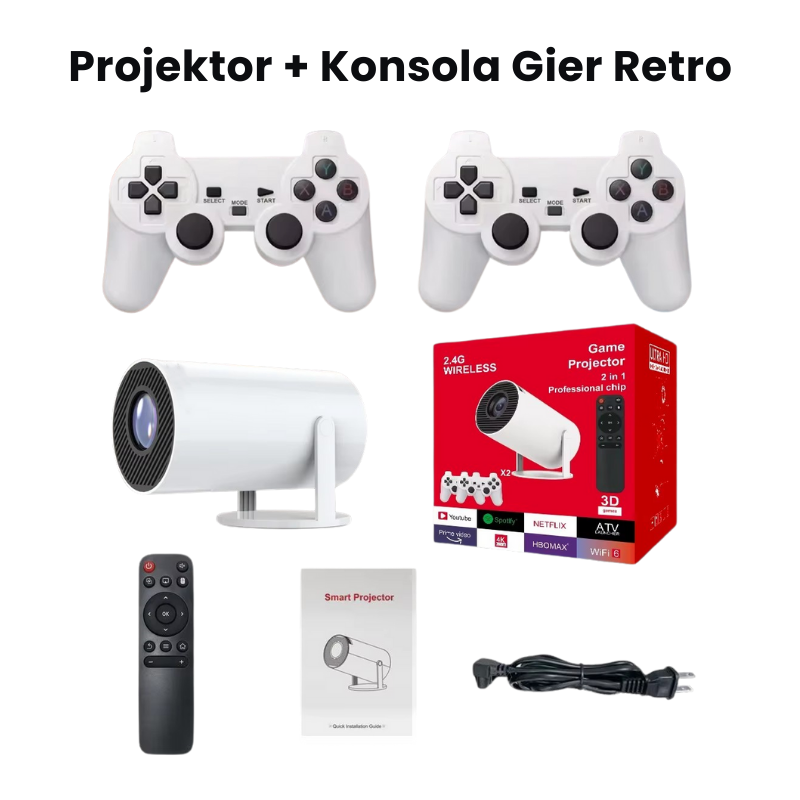Pixel Konsola™ | Projektor + Konsola Gier Retro